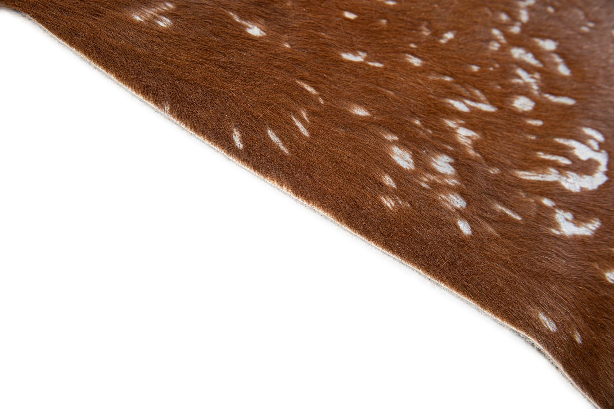6' 10 x 7' 3 Cowhide Leather Freeform Rug