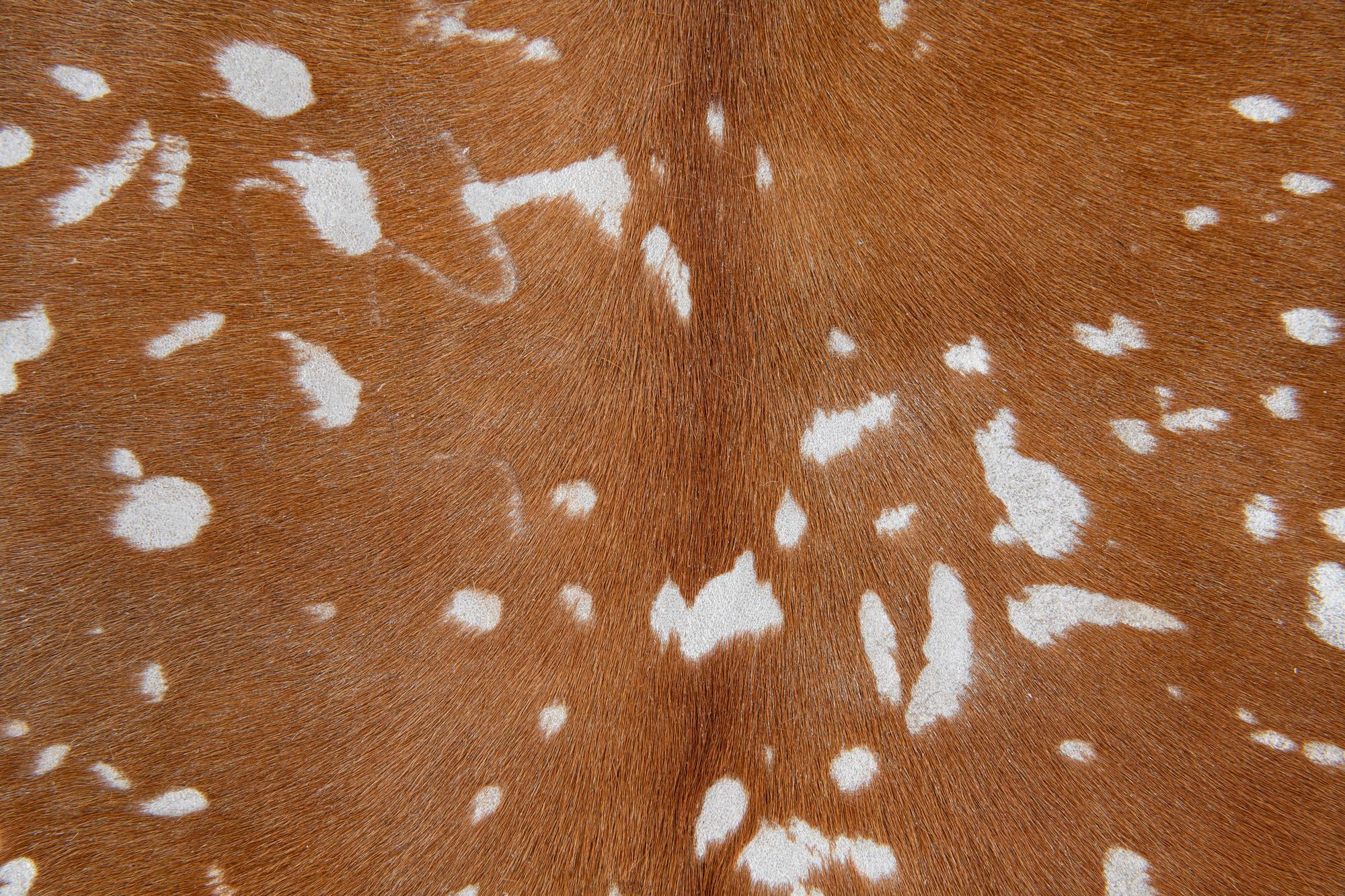 6' 10 x 7' 3 Cowhide Leather Freeform Rug