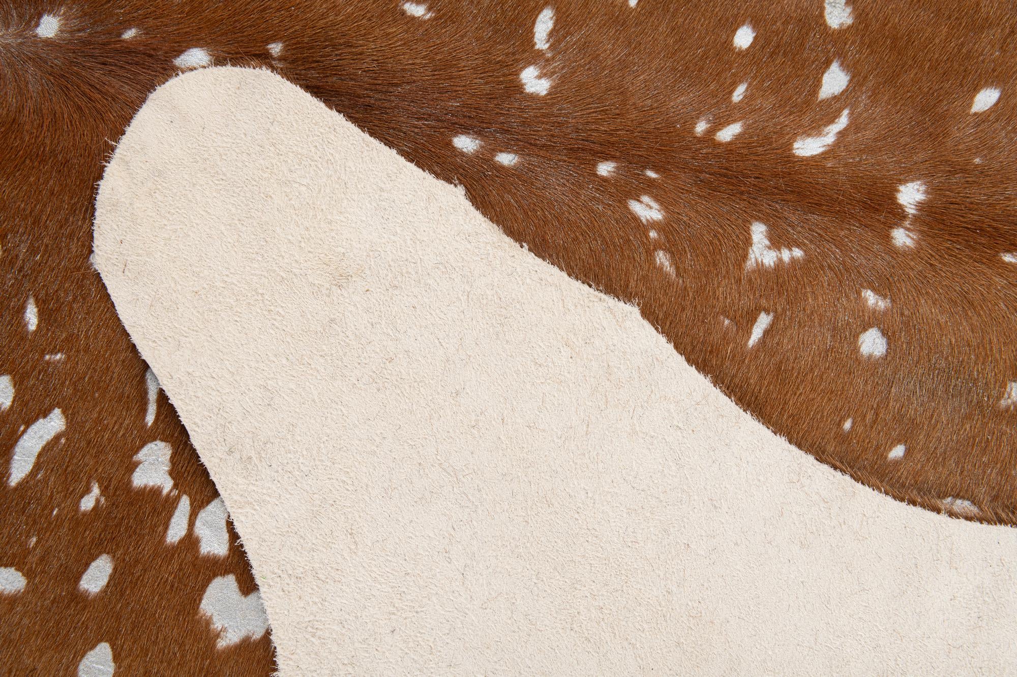 6' 10 x 7' 3 Cowhide Leather Freeform Rug
