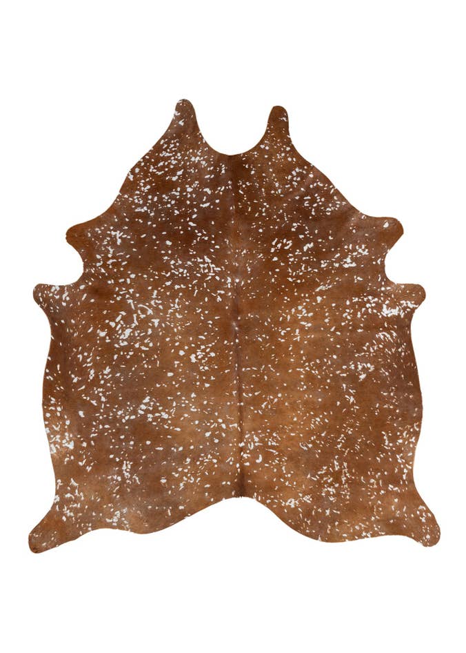 Detail image of 6' 10 x 7' 3 Cowhide Leather Freeform Rug