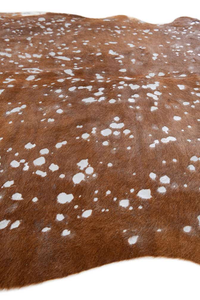 6' 4 x 6' 9 Cowhide Leather Freeform Rug