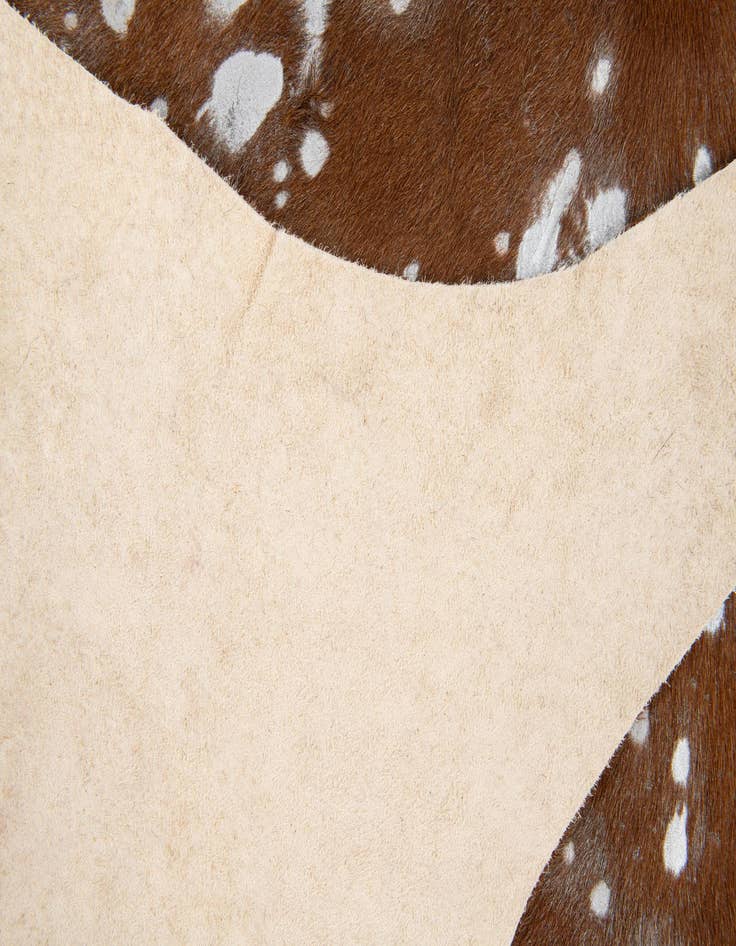 Detail image of 6' 4 x 6' 9 Cowhide Leather Freeform Rug