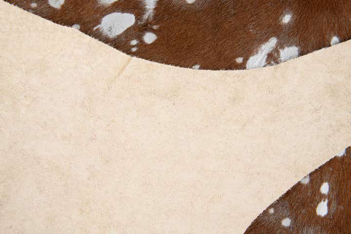 6' 4 x 6' 9 Cowhide Leather Freeform Rug