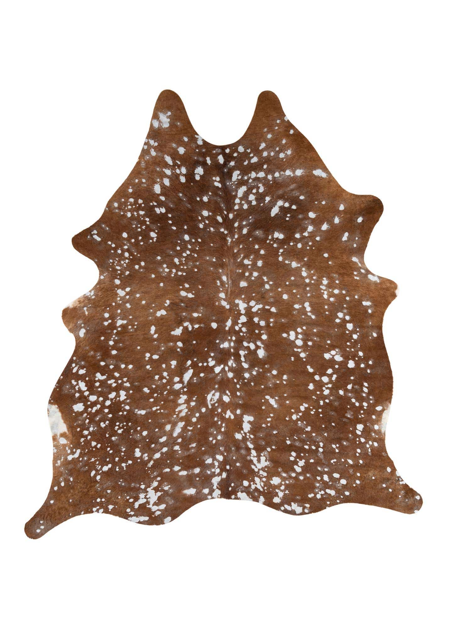 6' 4 x 6' 9 Cowhide Leather Freeform Rug