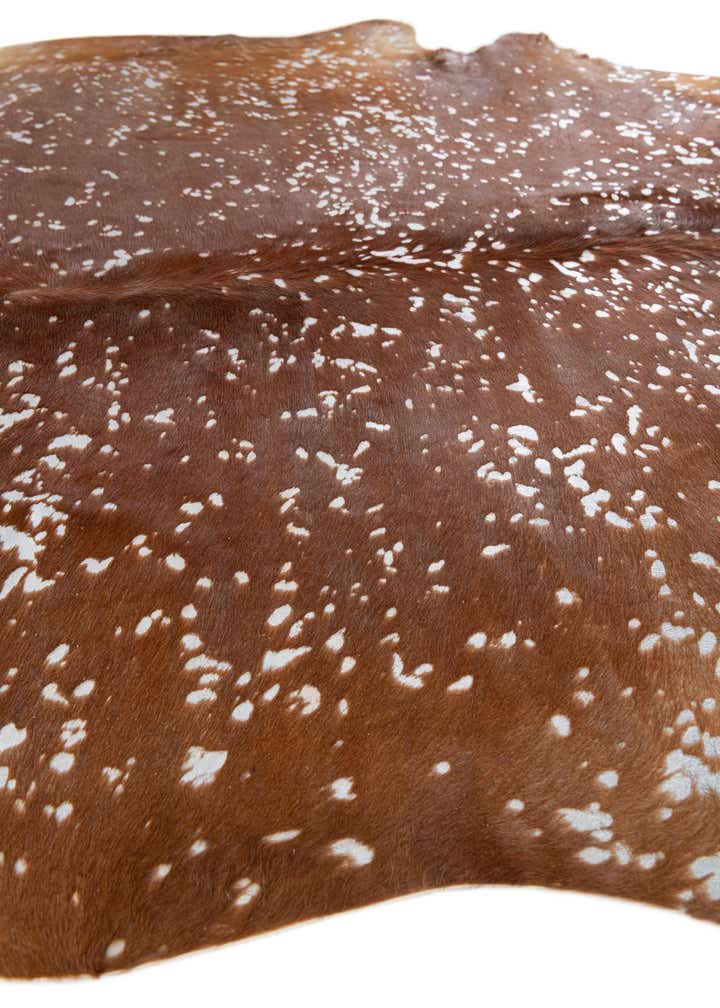 6' x 6' 9 Cowhide Leather Freeform Rug