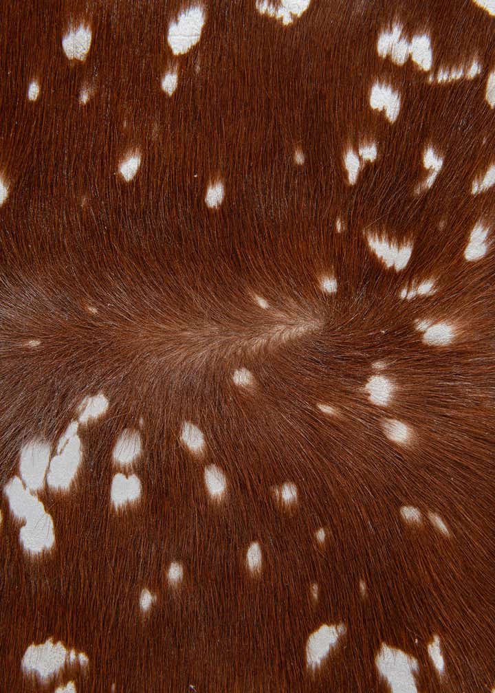 6' x 6' 9 Cowhide Leather Freeform Rug