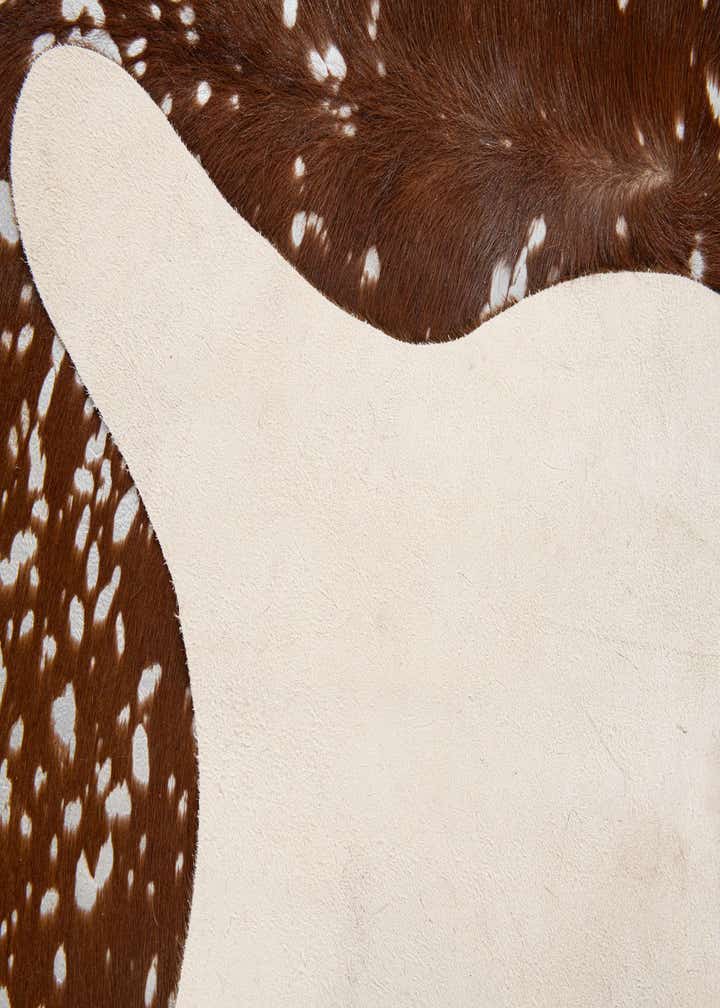 6' x 6' 9 Cowhide Leather Freeform Rug