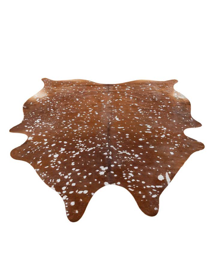 6' 5 x 7' 9 Cowhide Leather Freeform Rug