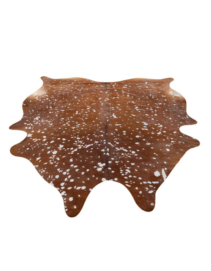 Detail image of 6' 5 x 7' 9 Cowhide Leather Freeform Rug