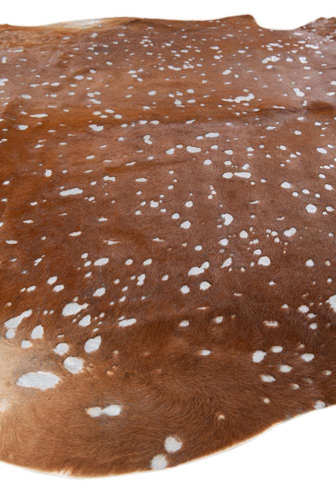 6' 5 x 7' 9 Cowhide Leather Freeform Rug