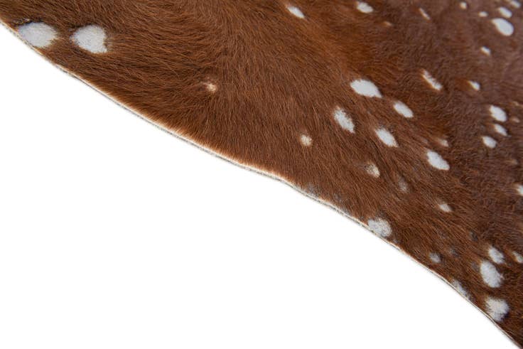 Detail image of 6' 5 x 7' 9 Cowhide Leather Freeform Rug