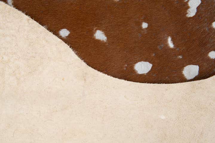 6' 5 x 7' 9 Cowhide Leather Freeform Rug