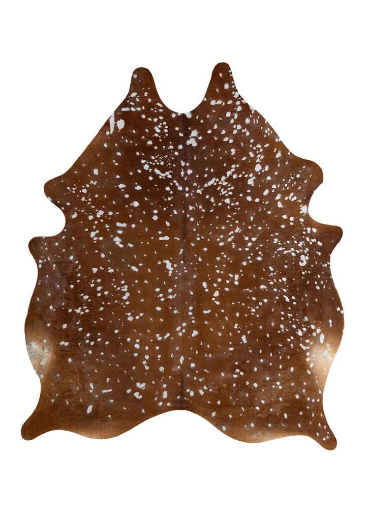 6' 5 x 7' 9 Cowhide Leather Freeform Rug