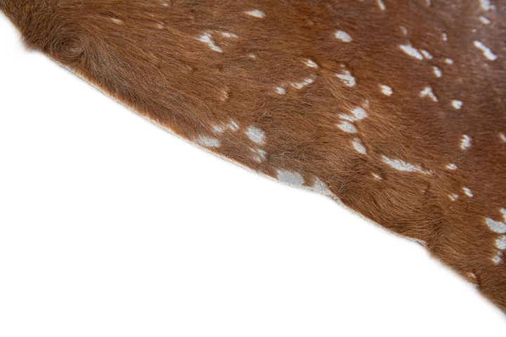 6' 9 x 7' Cowhide Leather Freeform Rug