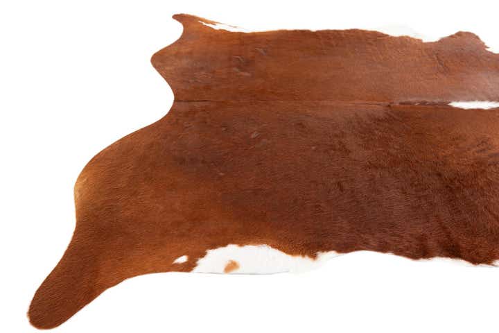 7' x 7' 6 Cowhide Leather Freeform Rug