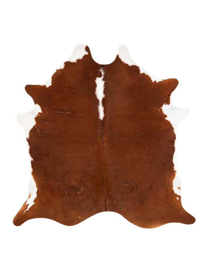 Detail image of 7' x 7' 6 Cowhide Leather Freeform Rug