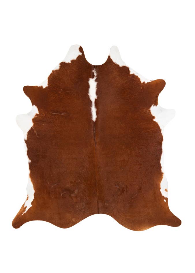 Detail image of 7' x 7' 6 Cowhide Leather Freeform Rug