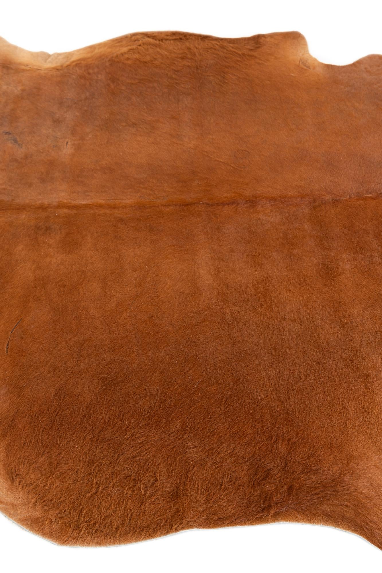 5' 9 x 6' 5 Cowhide Leather Freeform Rug