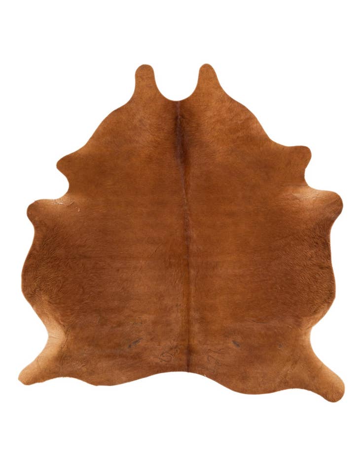 Detail image of 5' 9 x 6' 5 Cowhide Leather Freeform Rug
