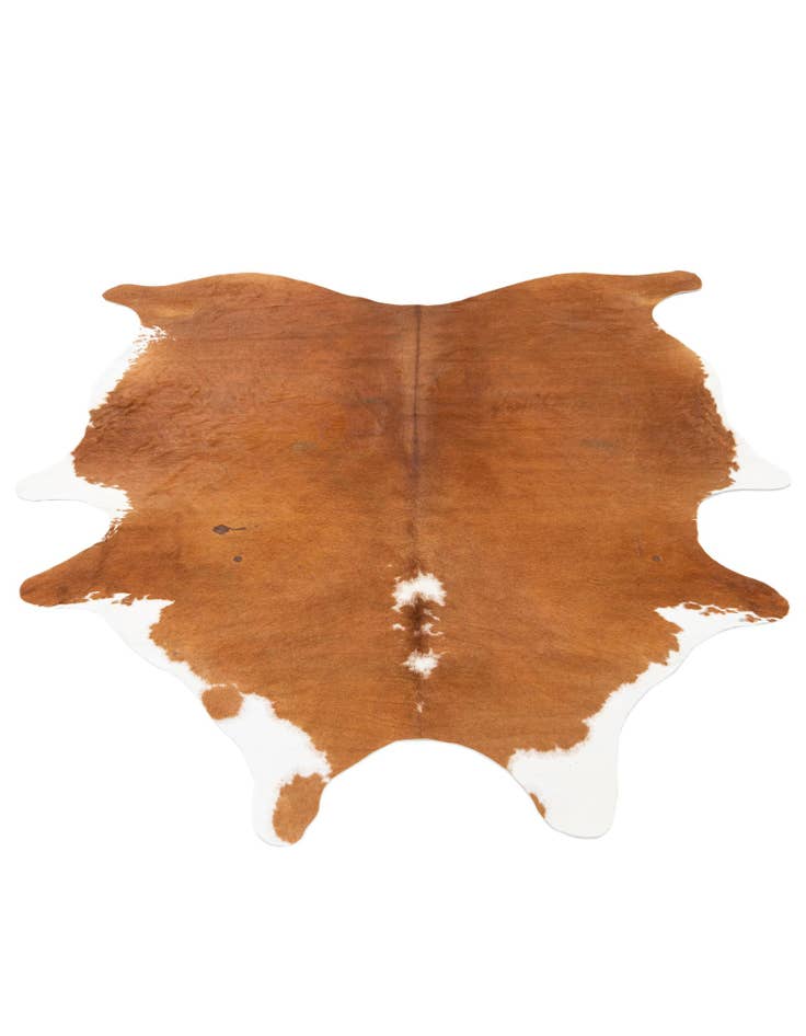 Detail image of 5' 7 x 6' 4 Cowhide Leather Freeform Rug