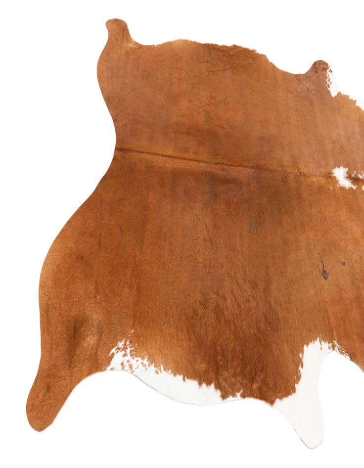 Detail image of 5' 7 x 6' 4 Cowhide Leather Freeform Rug