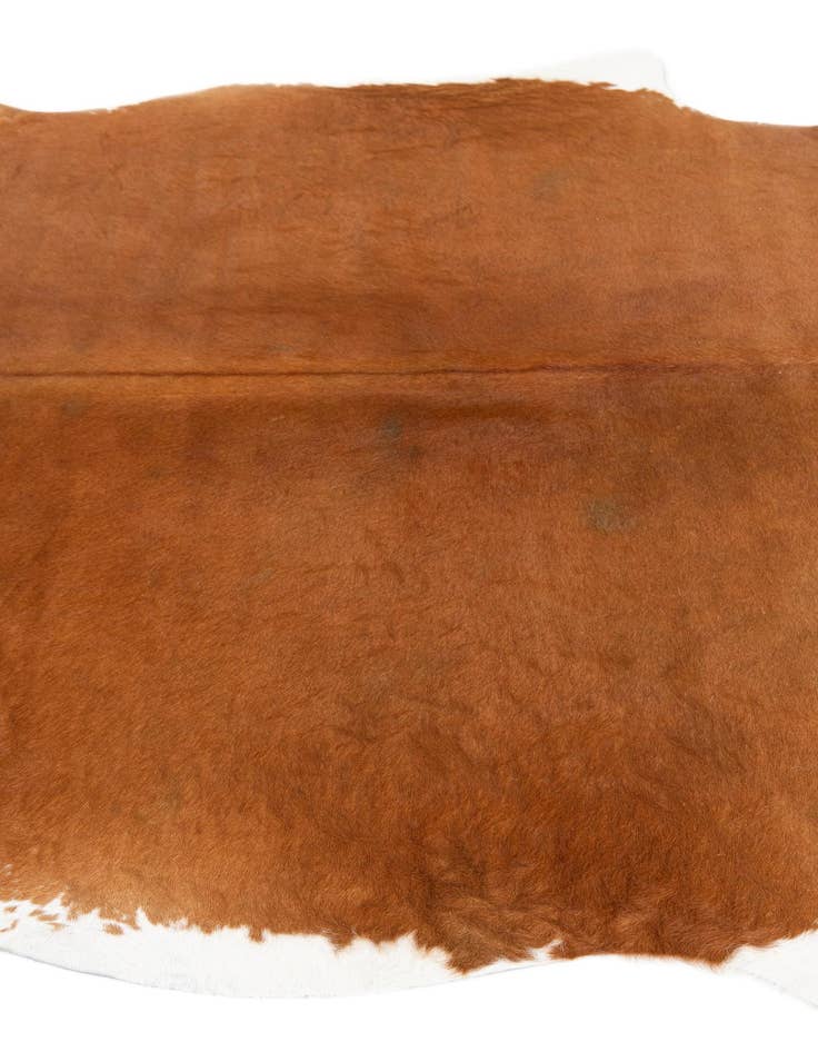 Detail image of 5' 7 x 6' 4 Cowhide Leather Freeform Rug