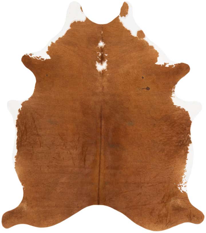 5' 7 x 6' 4 Cowhide Leather Freeform Rug