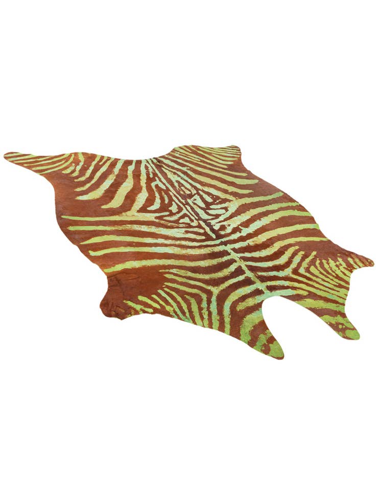 Detail image of 6' 3 x 6' 11 Cowhide Leather Freeform Rug