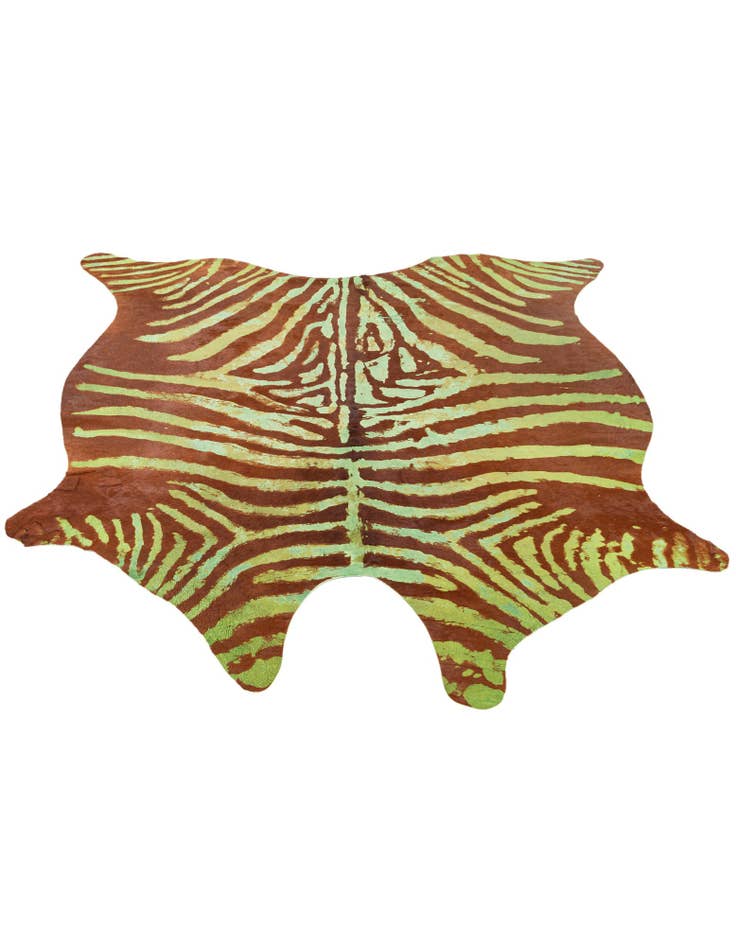 Detail image of 6' 3 x 6' 11 Cowhide Leather Freeform Rug