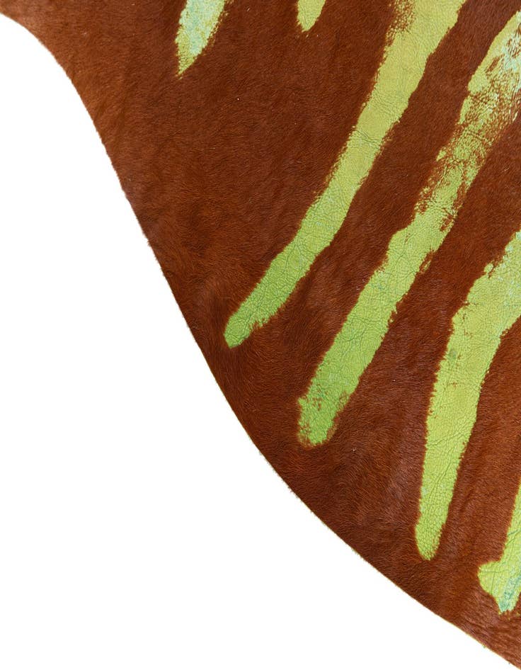 Detail image of 6' 3 x 6' 11 Cowhide Leather Freeform Rug