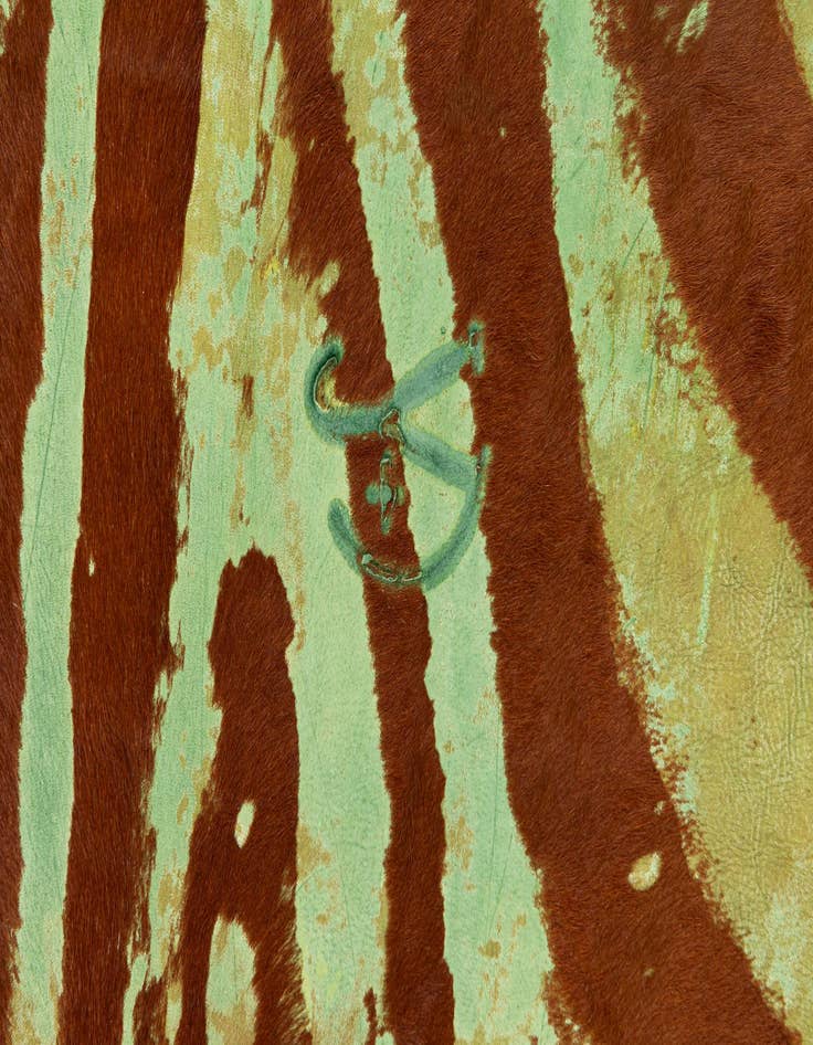 Detail image of 6' 3 x 6' 11 Cowhide Leather Freeform Rug