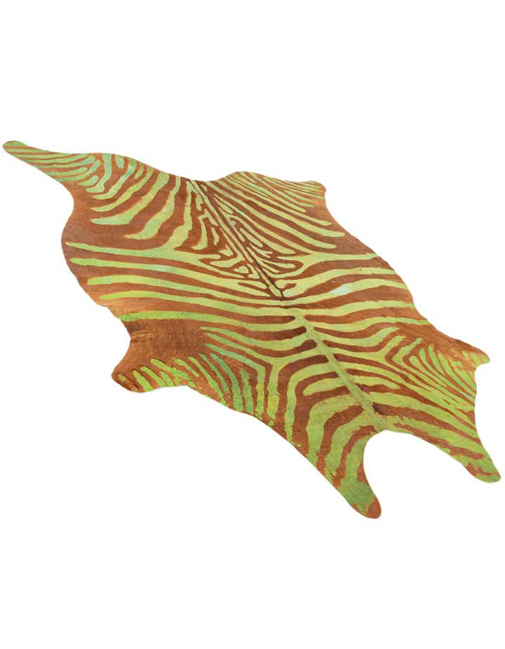 6' 1 x 7' 3 Cowhide Leather Freeform Rug