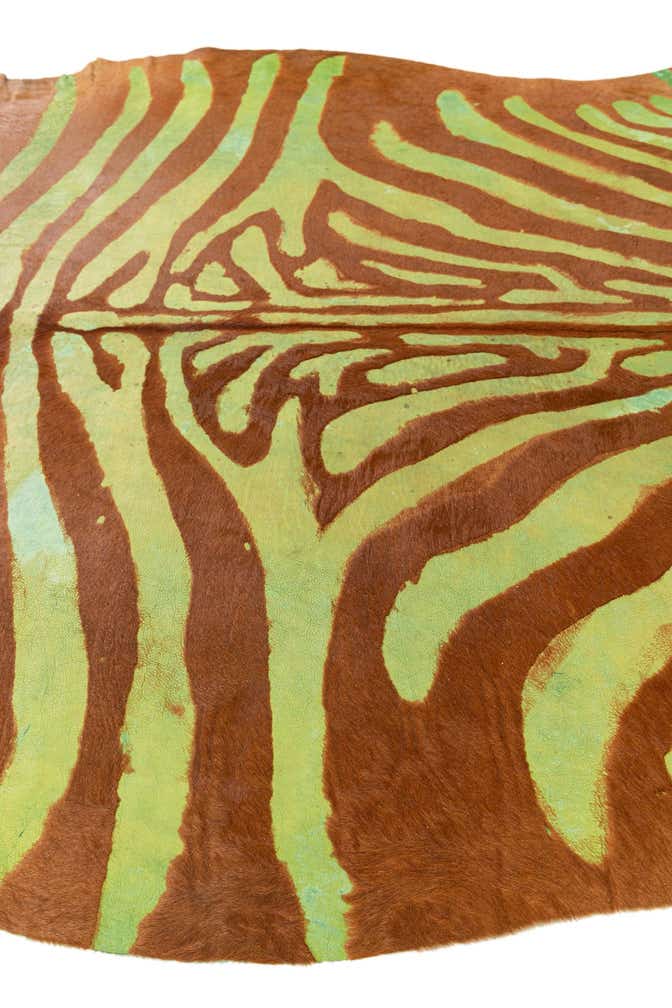 6' 1 x 7' 3 Cowhide Leather Freeform Rug