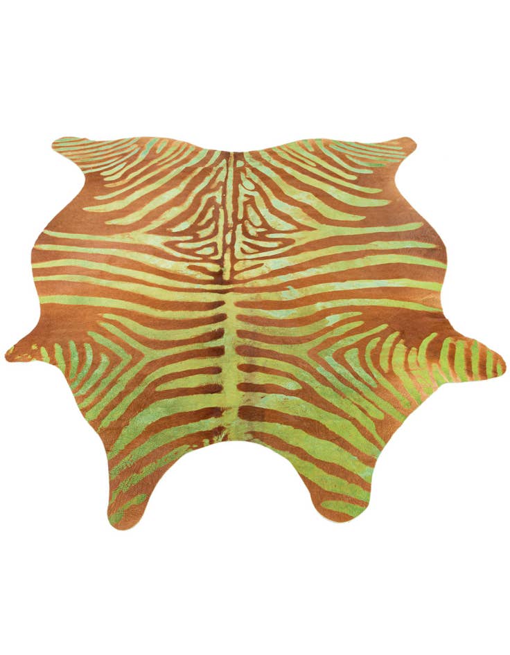 Detail image of 6' 6 x 7' 5 Cowhide Leather Freeform Rug