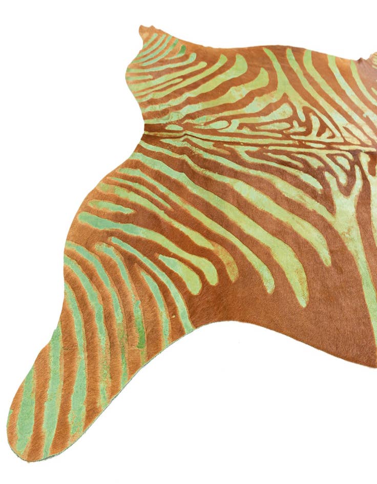 Detail image of 6' 6 x 7' 5 Cowhide Leather Freeform Rug