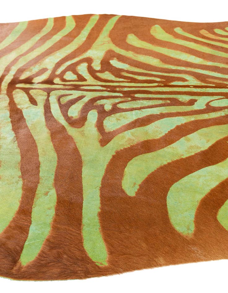 Detail image of 6' 6 x 7' 5 Cowhide Leather Freeform Rug
