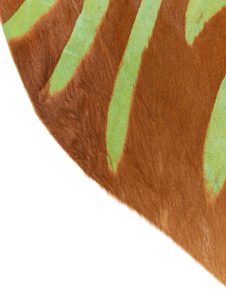 Detail image of 6' 6 x 7' 5 Cowhide Leather Freeform Rug