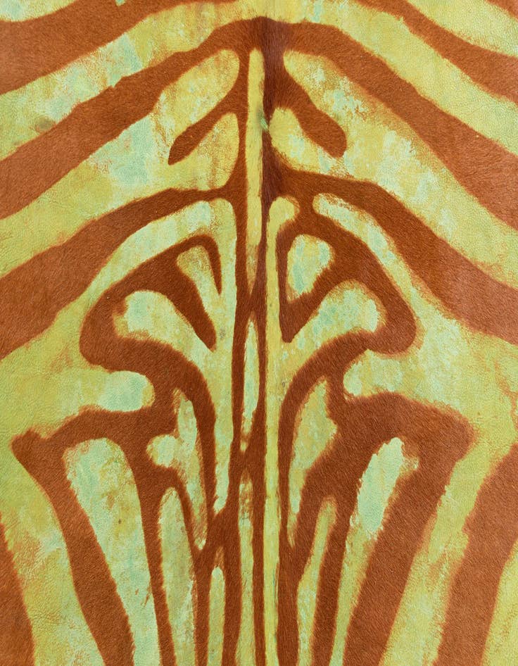 Detail image of 6' 6 x 7' 5 Cowhide Leather Freeform Rug