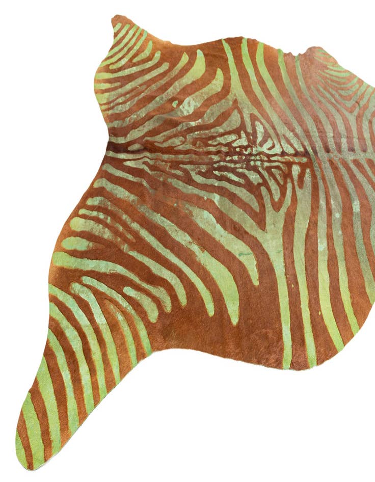 Detail image of 6' 7 x 7' 4 Cowhide Leather Freeform Rug