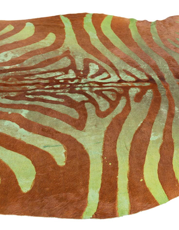 Detail image of 6' 7 x 7' 4 Cowhide Leather Freeform Rug