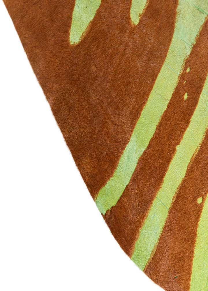 6' 7 x 7' 4 Cowhide Leather Freeform Rug
