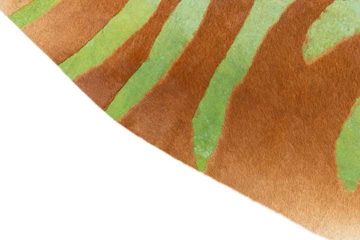 6' 9 x 7' 5 Cowhide Leather Freeform Rug