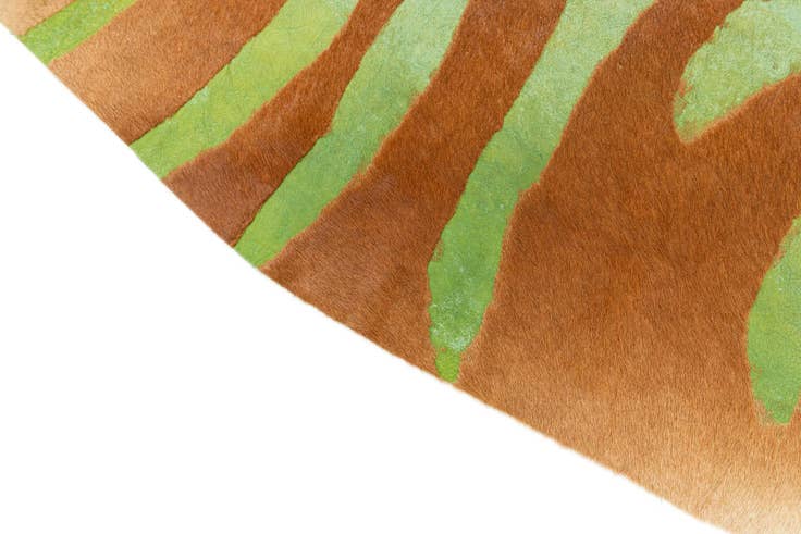 Detail image of 6' 9 x 7' 5 Cowhide Leather Freeform Rug