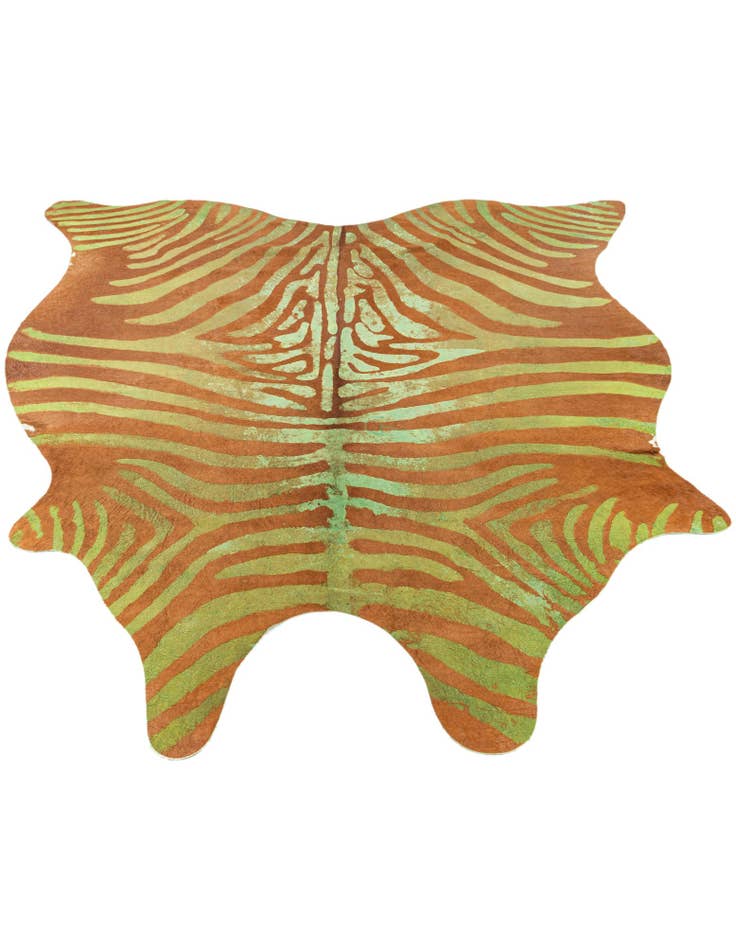 Detail image of 6' 6 x 7' 3 Cowhide Leather Freeform Rug