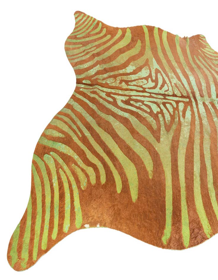 Detail image of 6' 6 x 7' 3 Cowhide Leather Freeform Rug