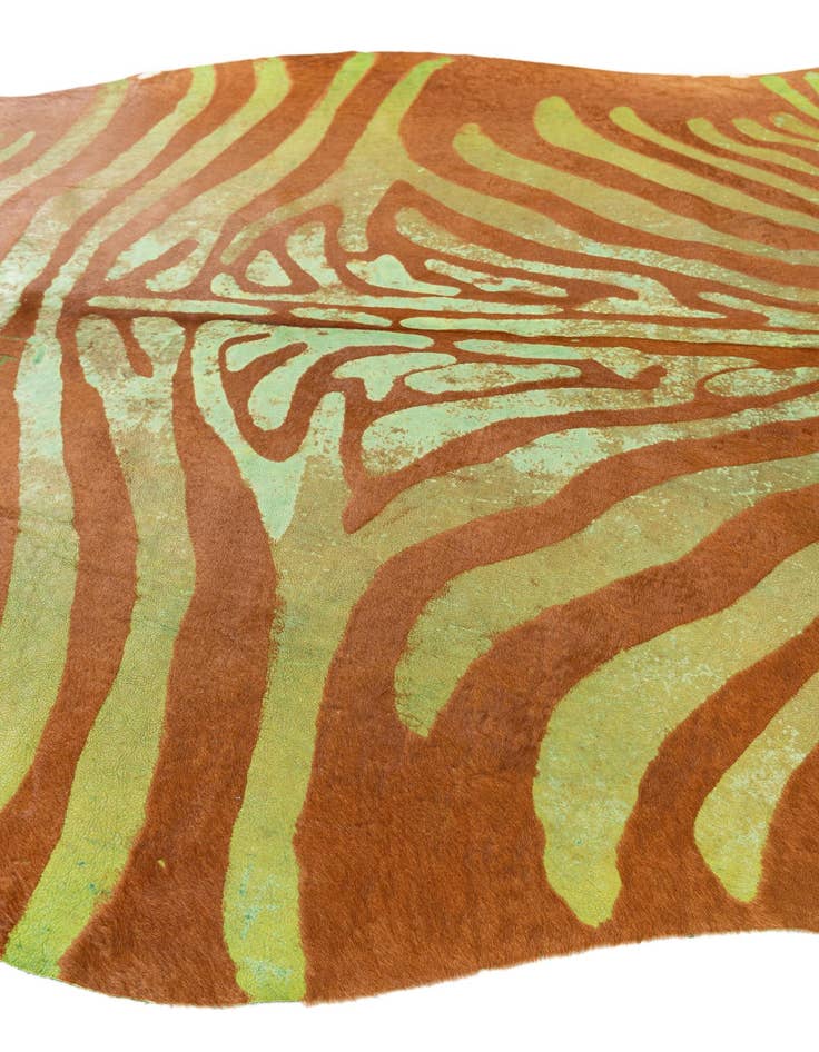 Detail image of 6' 6 x 7' 3 Cowhide Leather Freeform Rug
