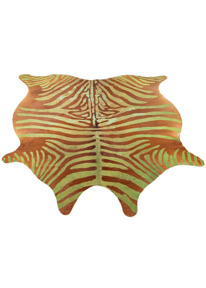 6' 6 x 6' 10 Cowhide Leather Freeform Rug
