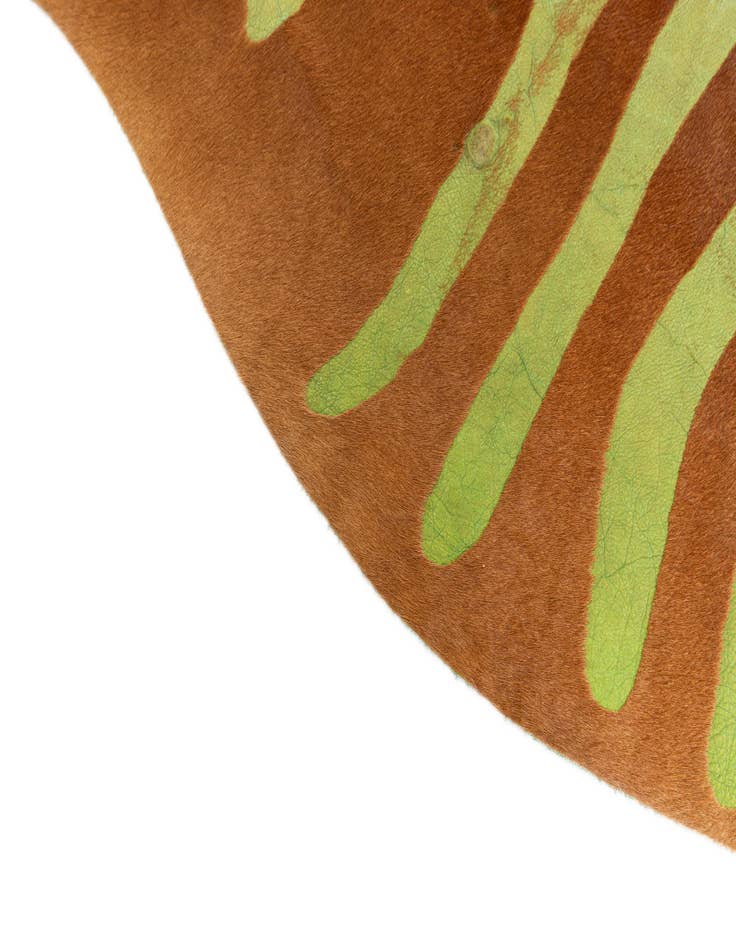 Detail image of 6' 6 x 6' 10 Cowhide Leather Freeform Rug