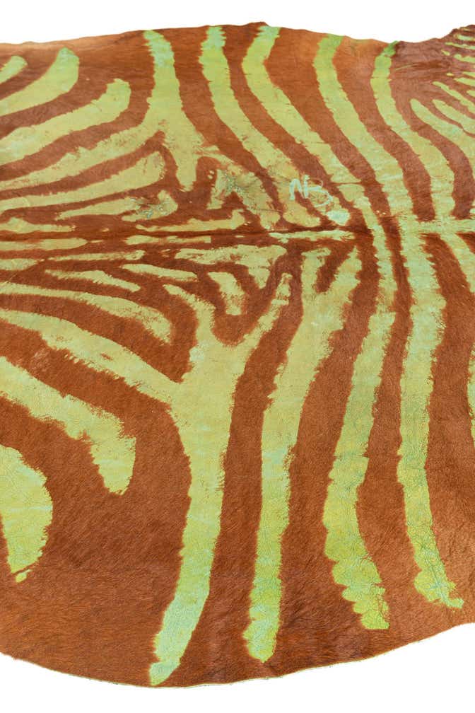 6' 2 x 7' Cowhide Leather Freeform Rug