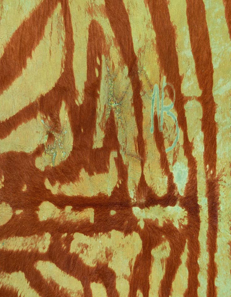 Detail image of 6' 2 x 7' Cowhide Leather Freeform Rug